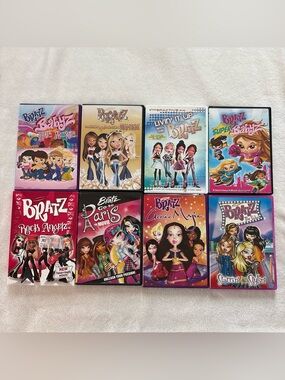Y2K 2000's Lot of 8 Bratz Movie DVD - Go to Paris, Rock Angelz, Super Babyz